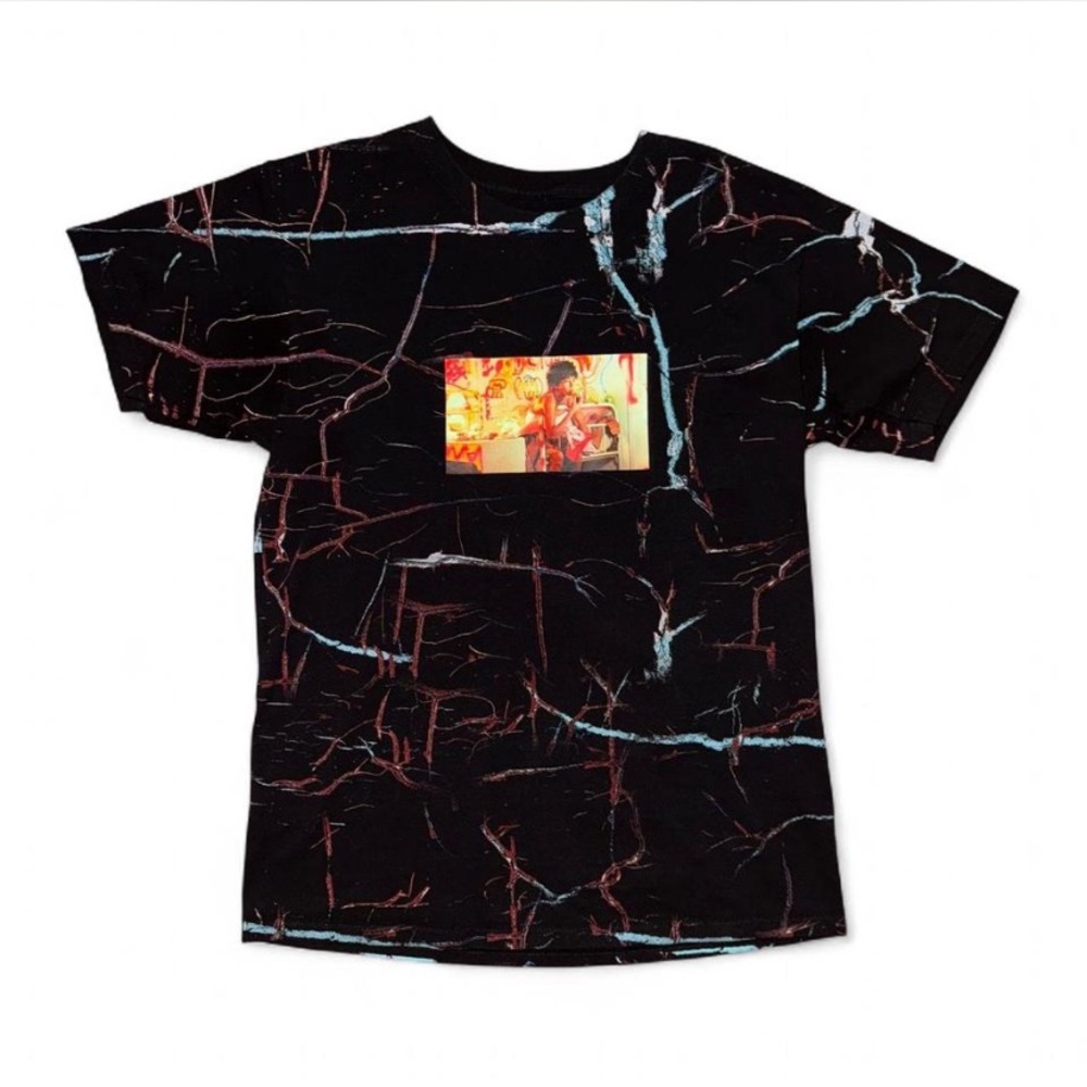 Hockey Graphic All Over Print T-Shirt | Streetwear Tee | Abstract Marble Print